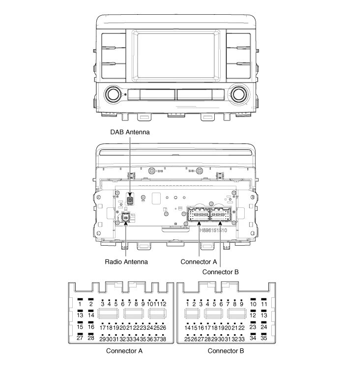 Распиновка магнитолы киа рио Kia Rio: Audio / Audio Unit