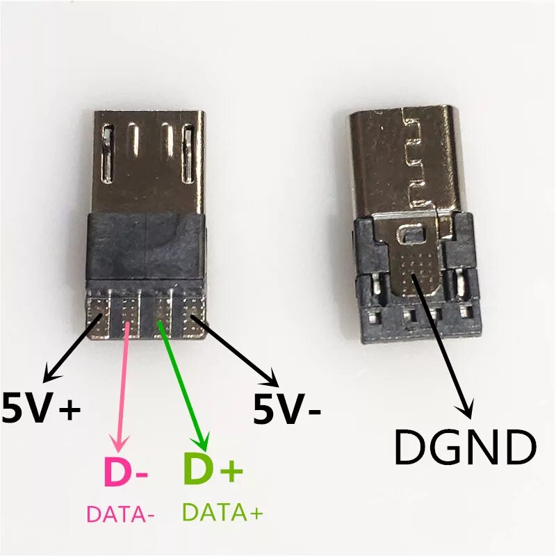 Распиновка микро юсб Штекер USB 2.0 Micro Bm, под пайку на кабель, белый, Premier (1-812) - Интернет-