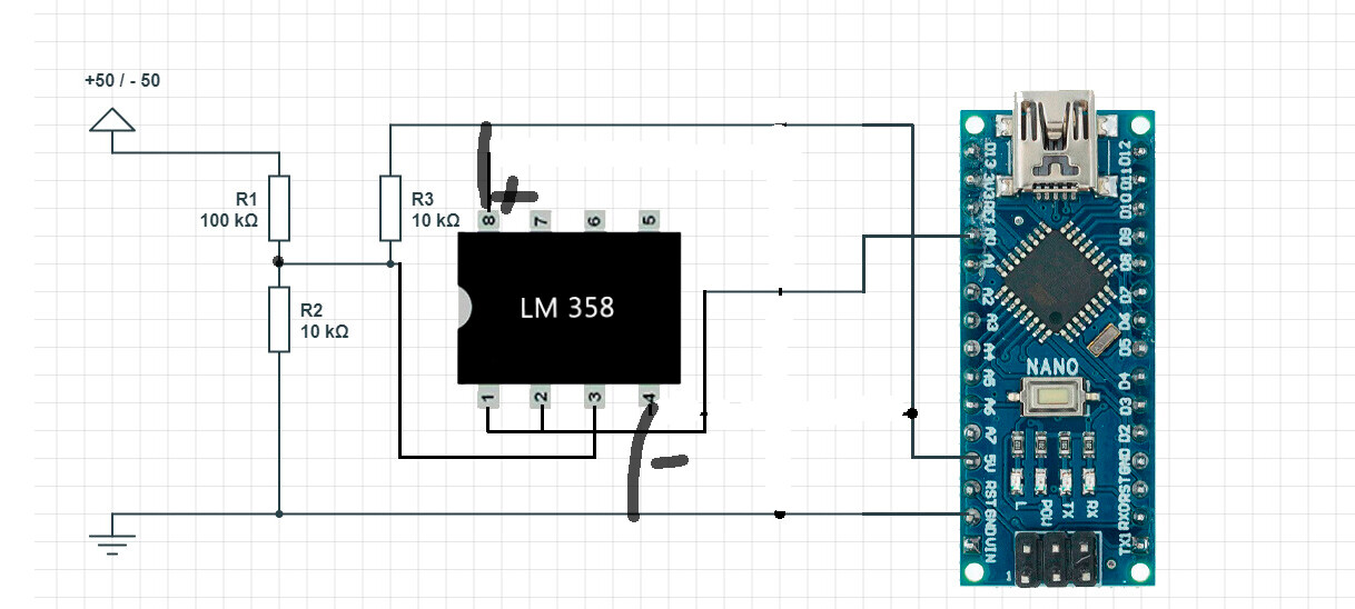 Распиновка нано Lm358 и Arduino Nano схема подключения - Аппаратные вопросы - Arduino.ru