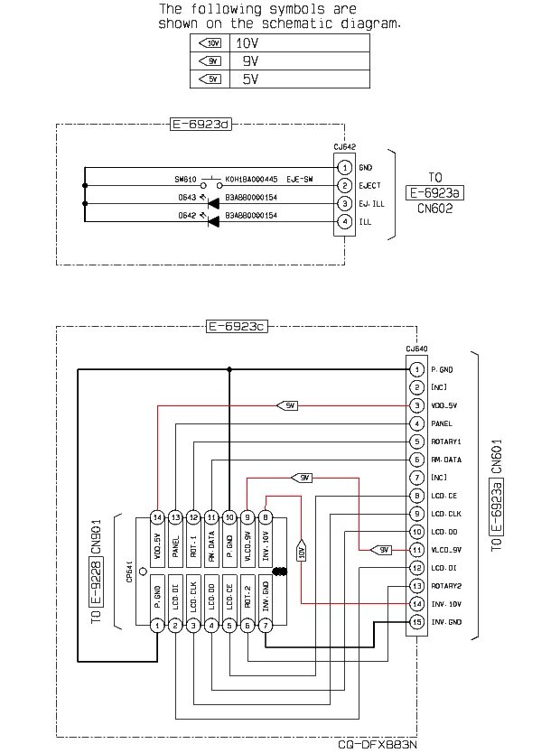 Распиновка panasonic PANASONIC CQ-DP31-41EG SCH Service Manual download, schematics, eeprom, repair i