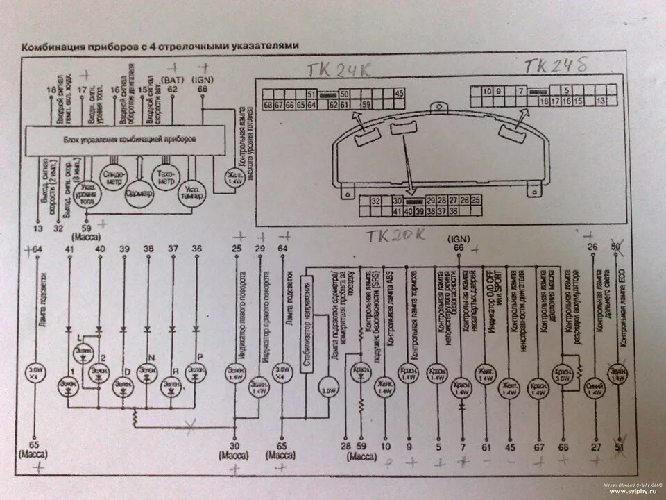 Распиновка панели ниссан установка спидометра - Nissan Sunny (B15), 1,5 л, 2003 года своими руками DRIVE2