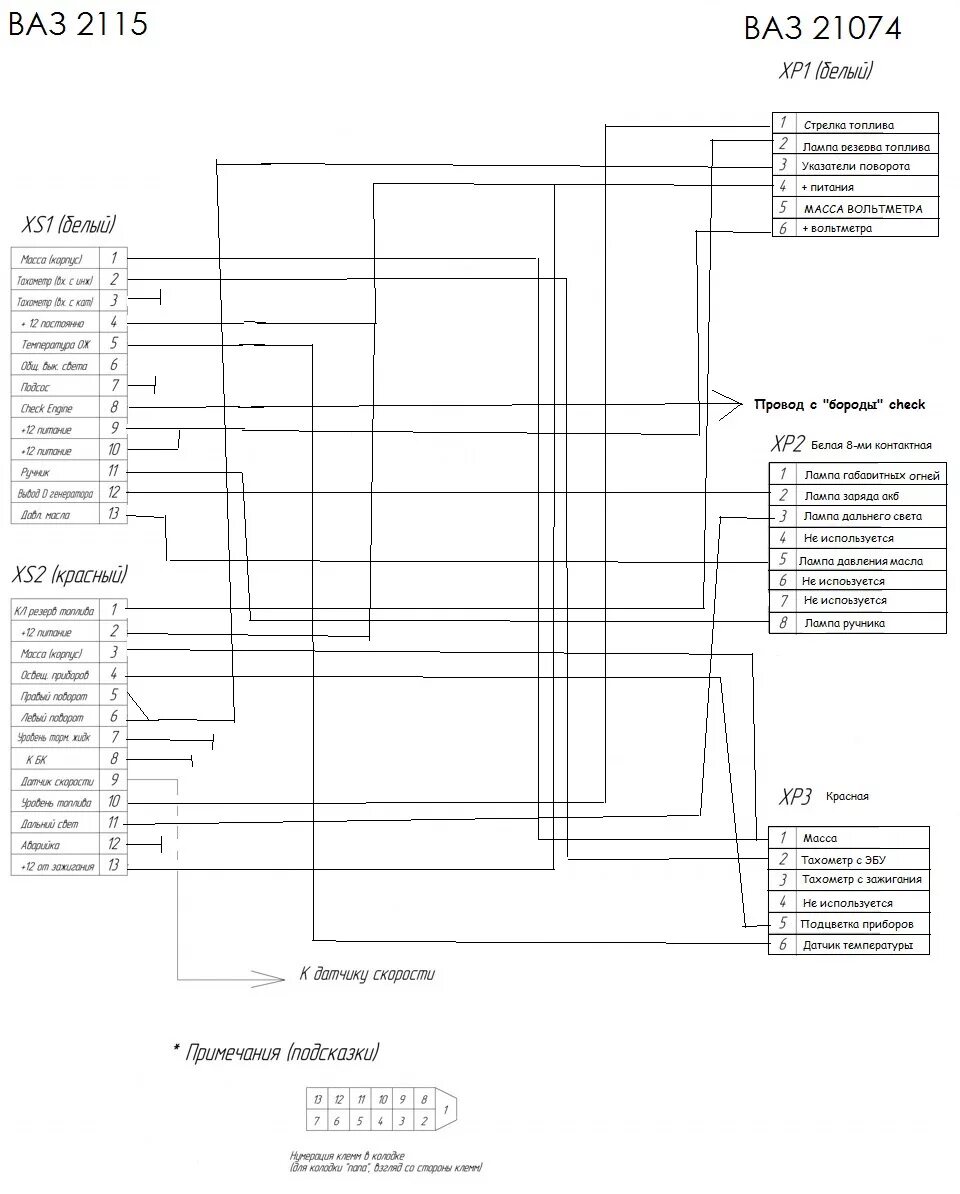 Распиновка панели ваз 2107 Приборная панель ВАЗ 2115 VDO в ВАЗ 21074(инж.)Ч 1. Распиновка. - Lada 210740, 1