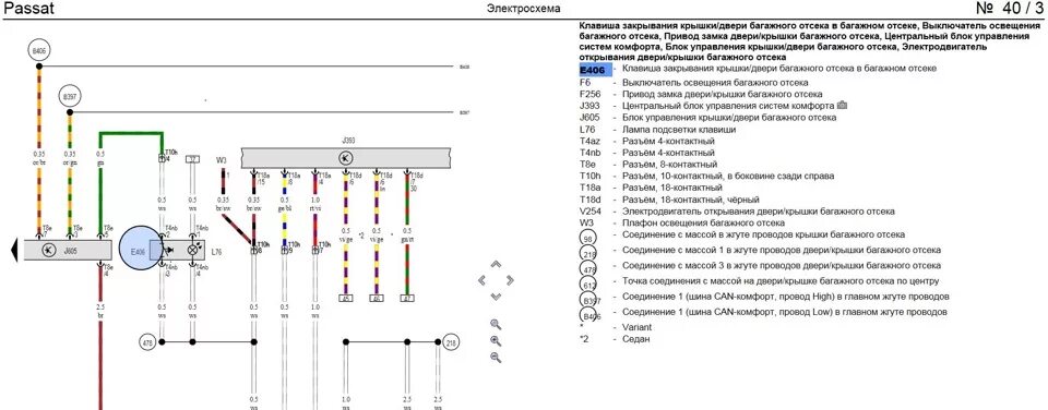 Распиновка пассат б5 Закрывание двери багажника кнопкой из салона. Часть 1. - Volkswagen Passat Varia