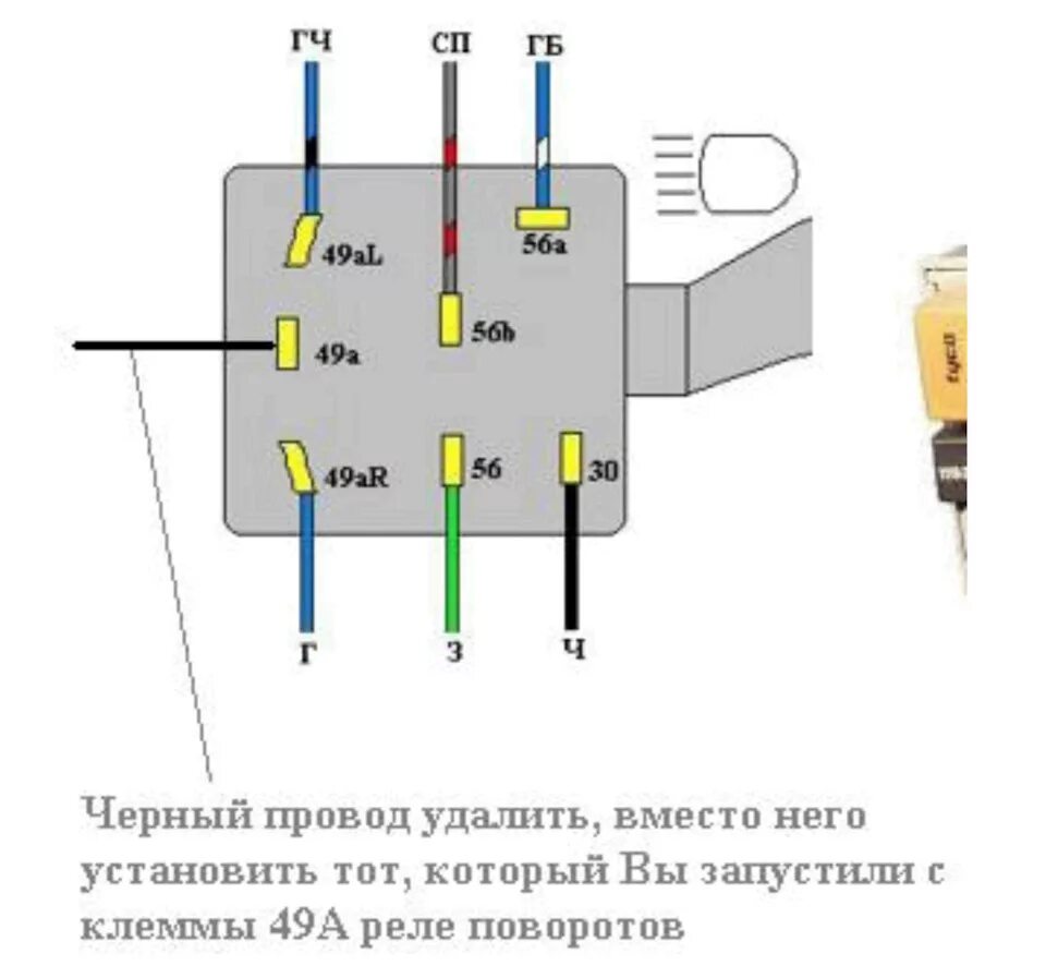 Распиновка переключателя поворотов Провода, релюшки и кнопочки (подключение поворотов в обход ЦБКЭ) - Lada Гранта, 