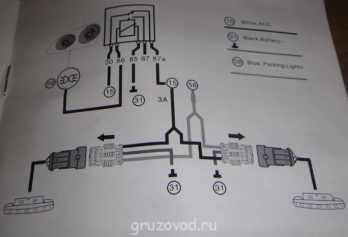 Распиновка подключения фары камаз Автоматическое включение противотуманок - Страница 1 - Объединённый форум владел