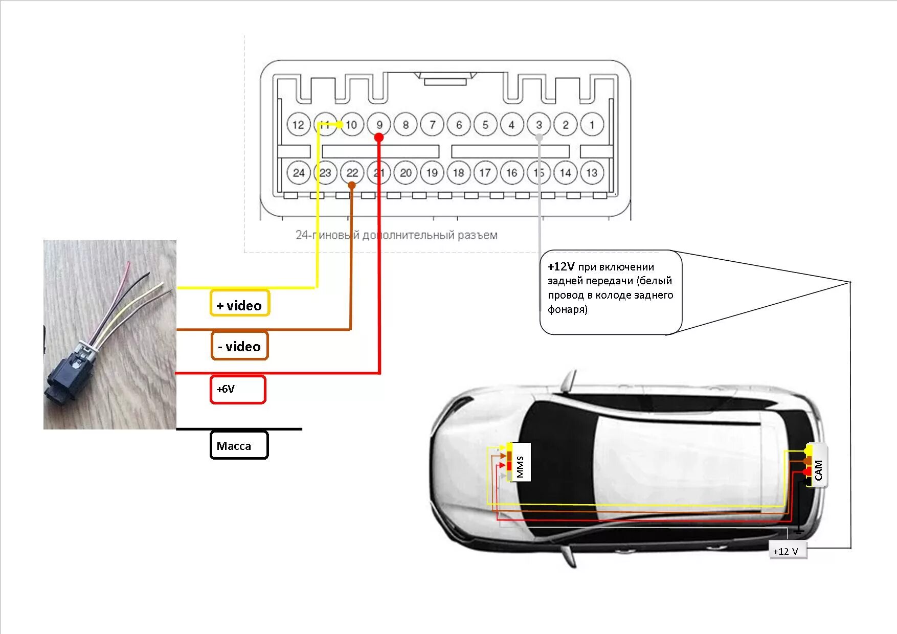 Распиновка подключения камеры Схема подключения "ШТАТНОЙ" камеры. - Lada XRAY, 1,6 л, 2018 года тюнинг DRIVE2