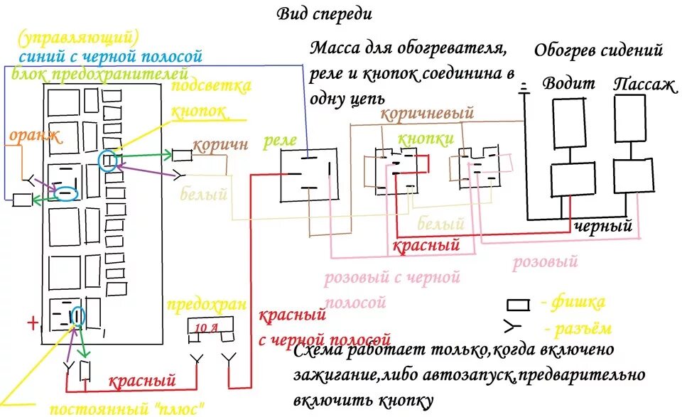 Распиновка подогрева сидений Временная запись #3 - Lada Гранта, 1,6 л, 2013 года электроника DRIVE2