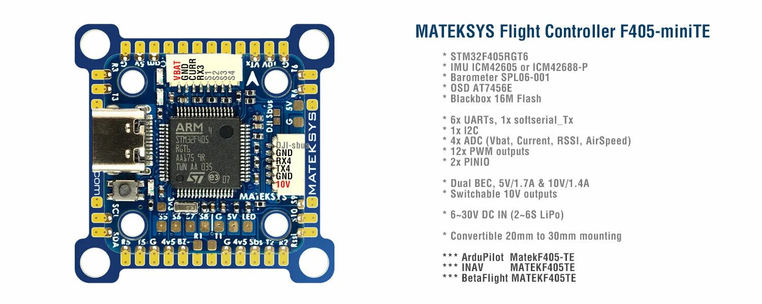 Распиновка полетного контроллера Полетный контроллер F405-CTR Matek - matek-F405-CTR - купить по низкой цене на Я