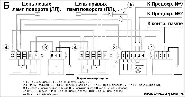 Распиновка поворотов камаз Доработка схемы указателей поворота и аварийной сигнализации