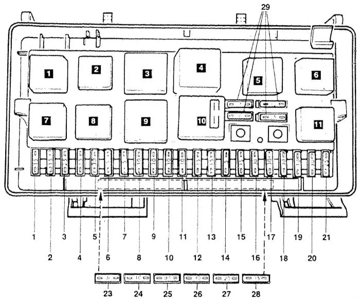 Расположение предохранителей. Может кому пригодится. - Audi Allroad (C5), 2,5 л,