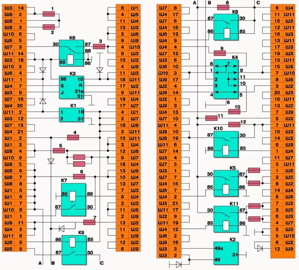 Распиновка предохранителей ваз 2109 Блок предохранителей ваз 2109 - где находится и обозначение предохранителей