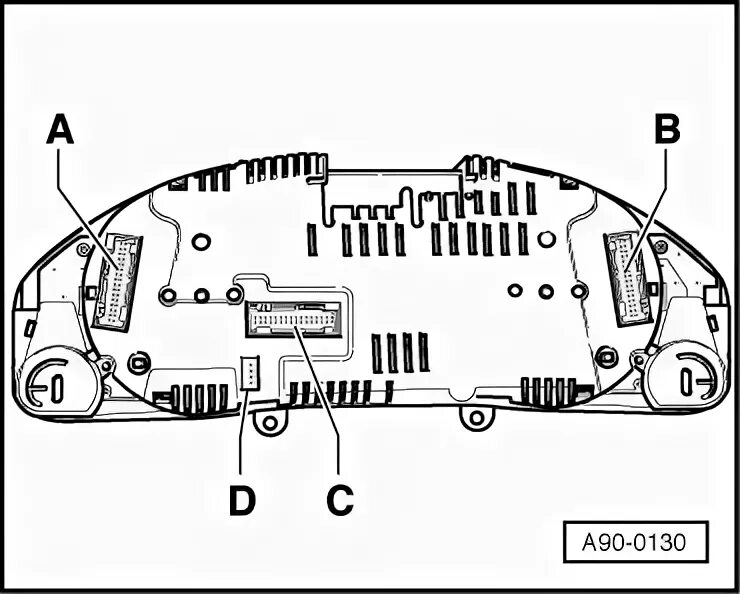 Распиновка приборной панели ауди Назначение контактов приборной панели (от 2000) - Audi A4 (B5), 1,8 л, 2001 года