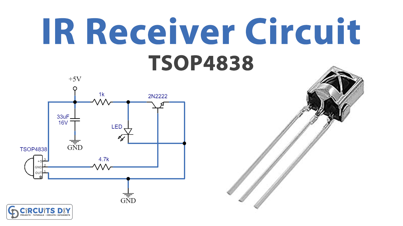 Распиновка приемника IR Receiver TSOP4838 Circuit