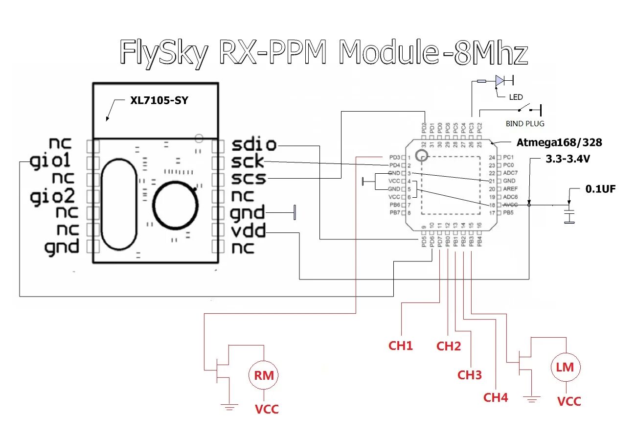 Распиновка приемника RC Groups - View Single Post - DIY "FlySky" TX/RX module