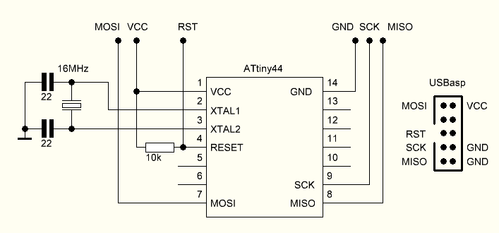 Распиновка программатора ATtiny44 Arduino IDE Радиотехника Дзен