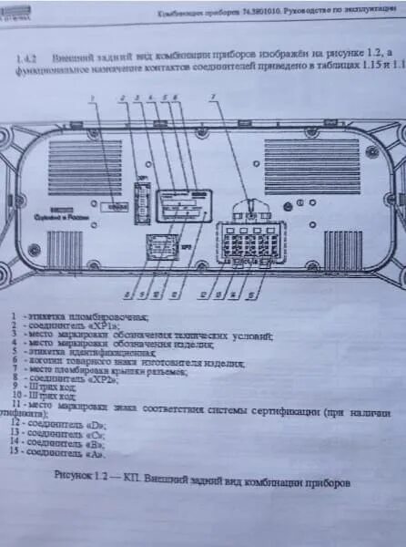 Распиновка проводов камаз Распиновка щитка приборов камаз