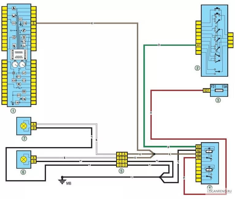 Распиновка рено логан 1 Распиновка разъемов, электросхемы Renault Logan часть вторая - Renault Logan (1G