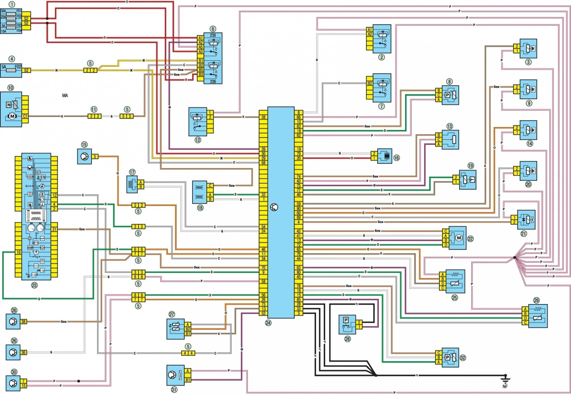 Распиновка рено логан Scheme 3. Engine management system (Renault Logan 1, 2004-2012, petrol) - "Elect