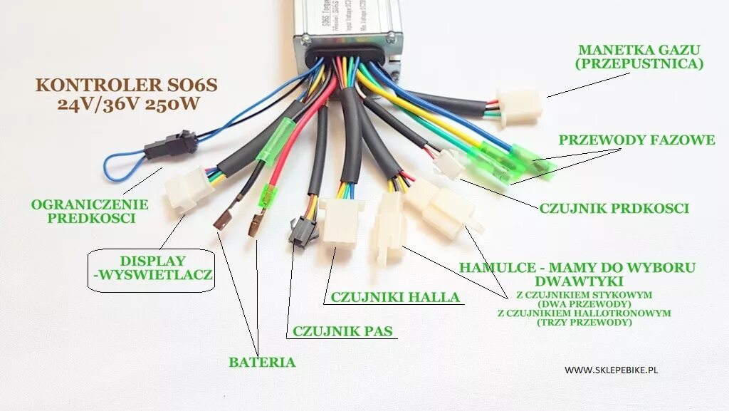 Распиновка ручки газа электровелосипеда подключение к контроллеру Купить КОНТРОЛЛЕР S06S-BL 250 Вт 24 В 36 В ЭЛЕКТРИЧЕСКИЙ ВЕЛОСИПЕД: отзывы, фото