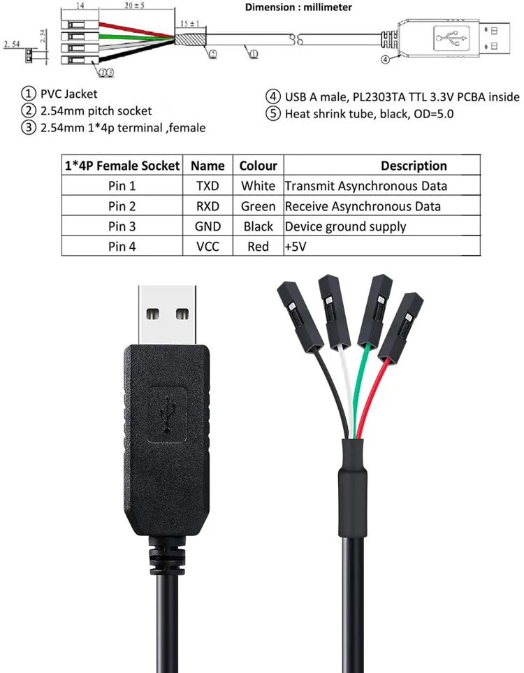 Распиновка rx Кабель Адаптера Ftdi Usb Для Ttl Serial 3,3 V - Buy Переходник Usb-ttl Последова