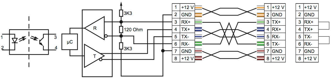 Распиновка rx opto isolator - How do I choose an optocoupler for (19200 baud) serial communica