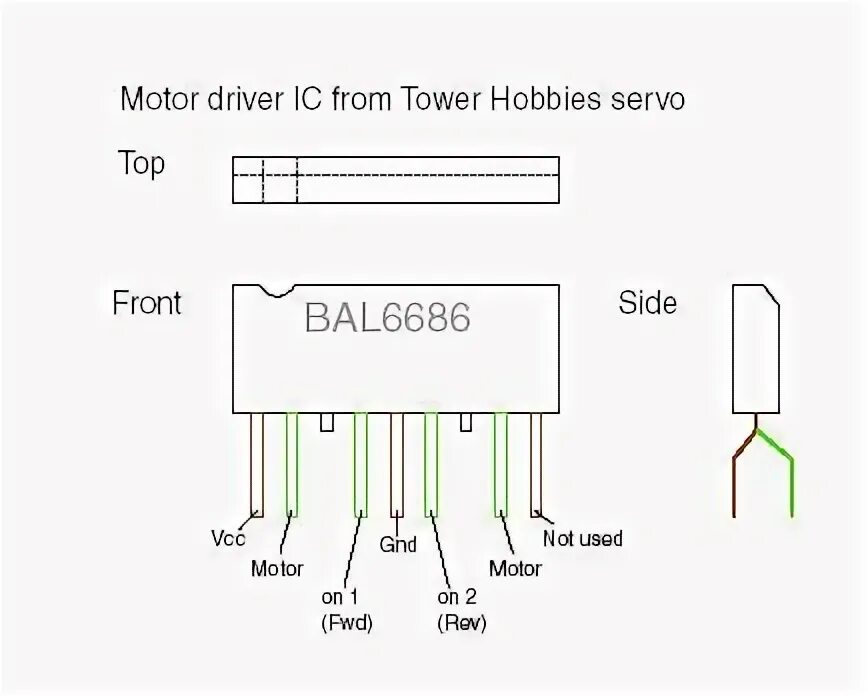 Распиновка сервопривода Servo modification for PWM control