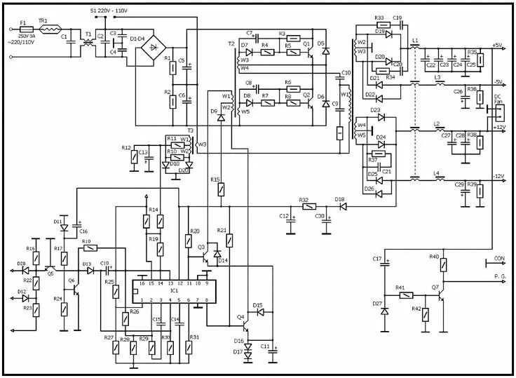 Распиновка схема блока at_psu_1.gif (1000 × 733)