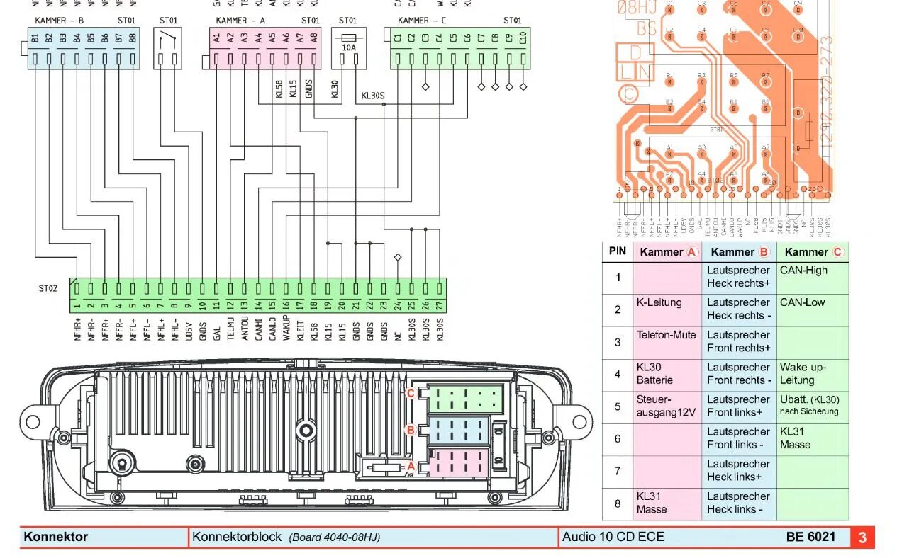 Распиновка штатного усилителя Вопрос про магнитолу Audi Backer 10 - Mercedes-Benz C-class (W203), 2,6 л, 2001 
