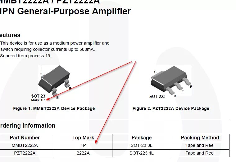 Распиновка smd What are suitable replacements for an sot23 transistor? marking code 1p - Electr