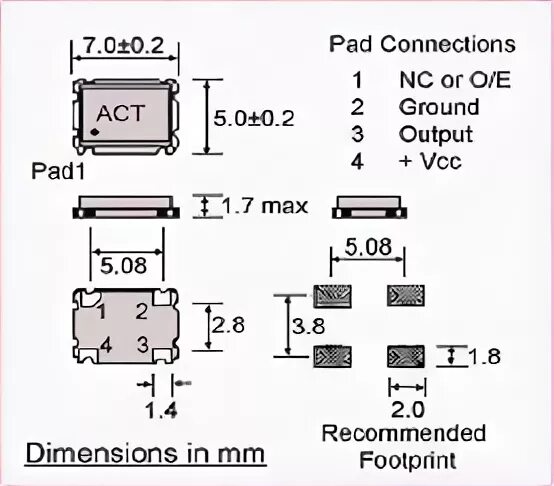 Распиновка smd SMD кварц, 4вывода, как подключить? - В помощь начинающему - Форум ELECTRONIX