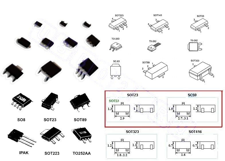 Распиновка smd Smd types