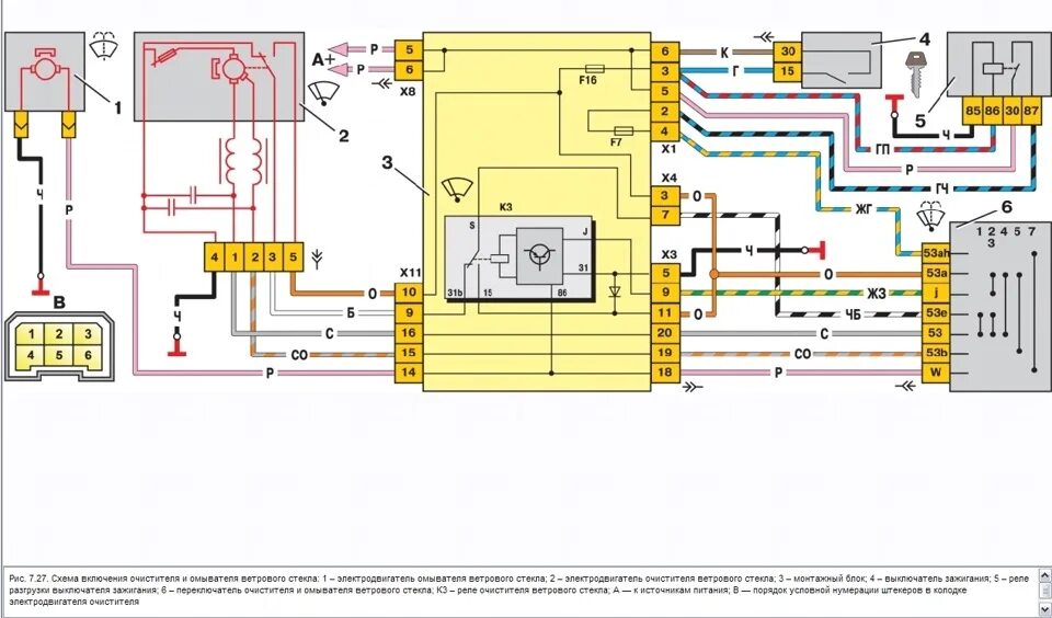 Распиновка стеклоочистителя ваз Ремонт правого подрулевого переключателя / -1 неисправность - Lada 2114, 1,6 л, 