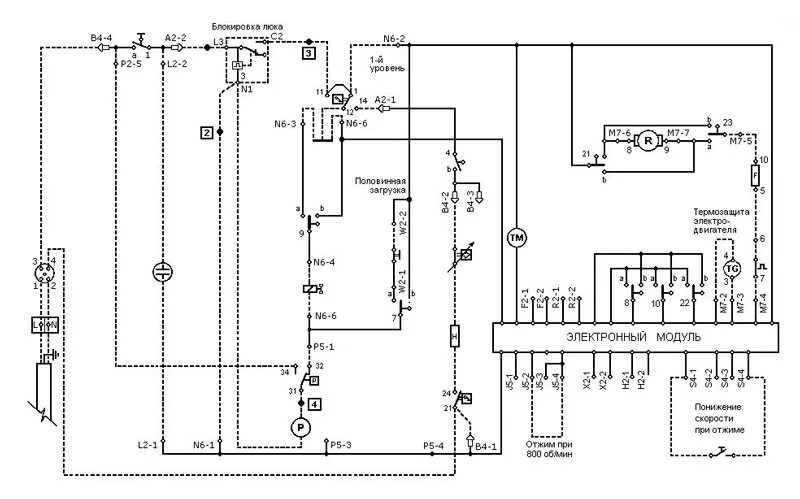 Распиновка стиральная машина Ответы Mail.ru: Опишите работу принципиальной электрической схемы стиральной маш