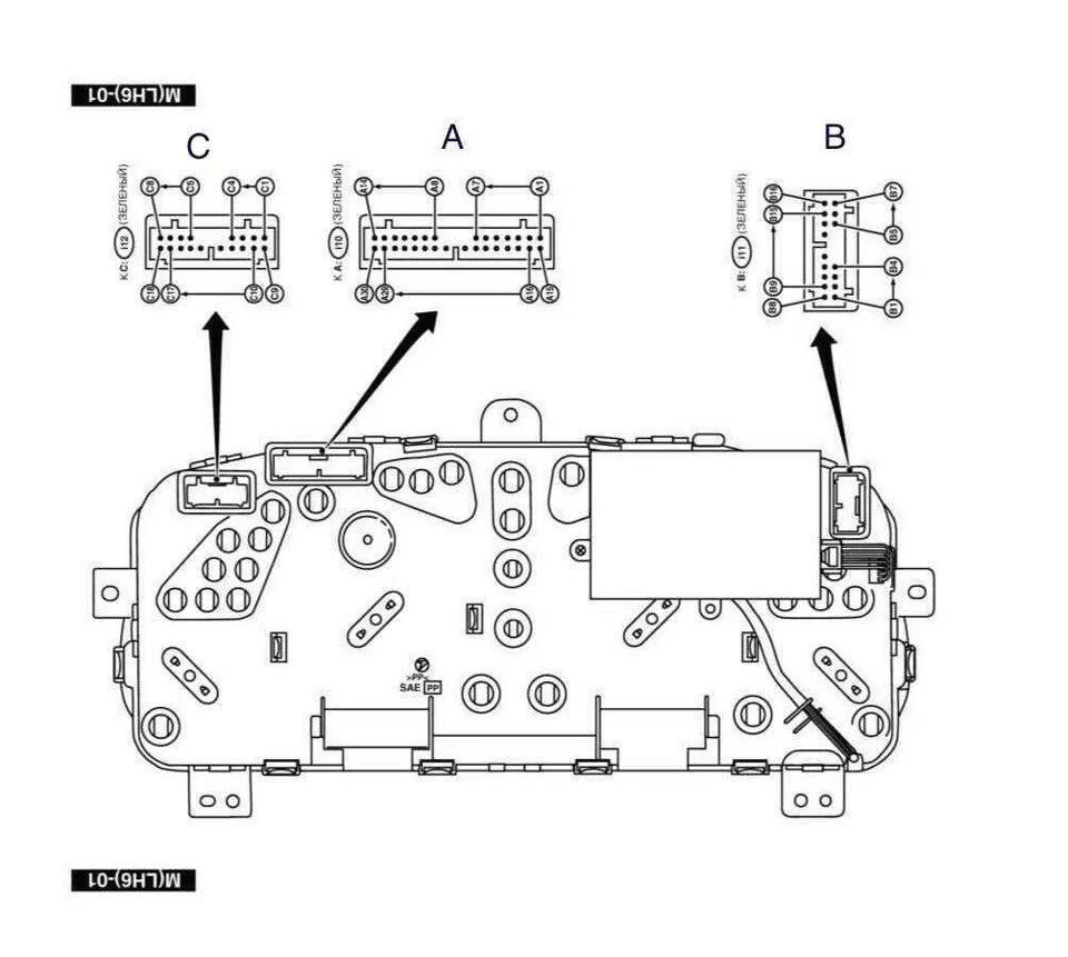 Распиновка субару форестер Установка оптитронной приборной панели - Subaru Legacy Outback (BE, BH), 3 л, 20