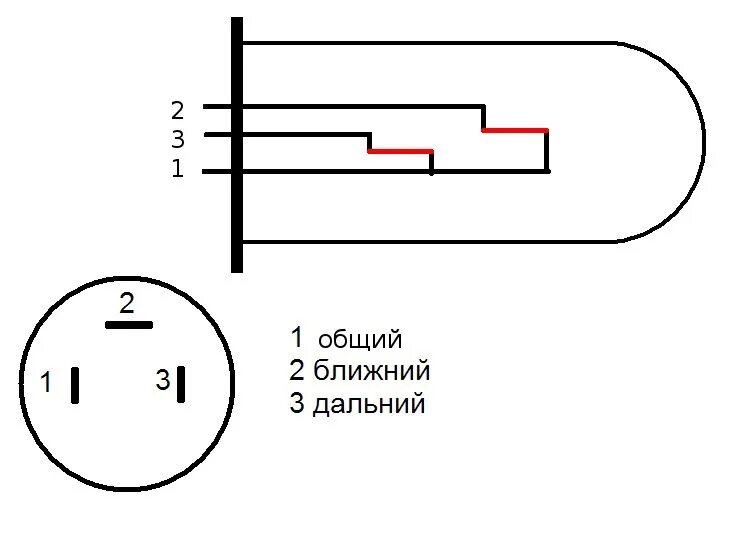 Распиновка света дальнего 3 Распиновка под разъём H4 - Honda CR-V (RD1, RD2), 2 л, 1998 года поломка DRIVE