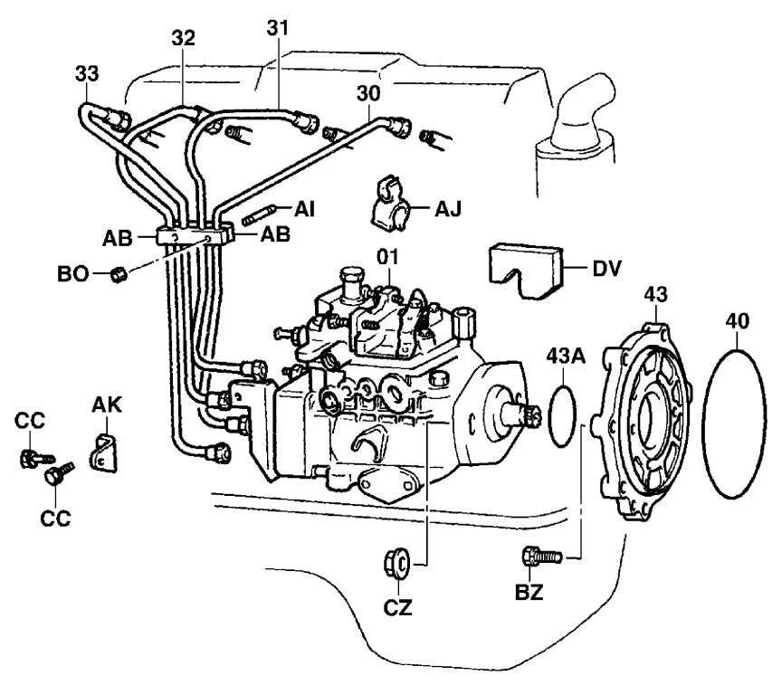 Распиновка тнвд ТНВД в сборе для Toyota 7FD30