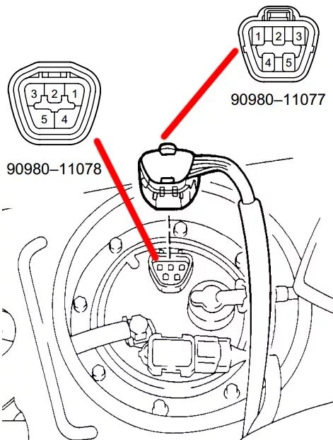Распиновка топливного Подключение ТС-750 к селике - Toyota Celica (230), 1,8 л, 1999 года электроника 