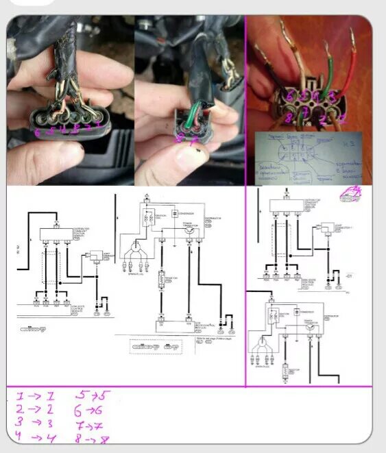 Распиновка трамблера Трамблер с 6+2 на 8 пин - Nissan Primera (P11), 2 л, 1997 года запчасти DRIVE2