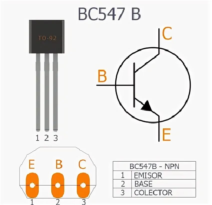 Распиновка транзистора Ejemplo de un Transistor BJT-NPN. Download Scientific Diagram