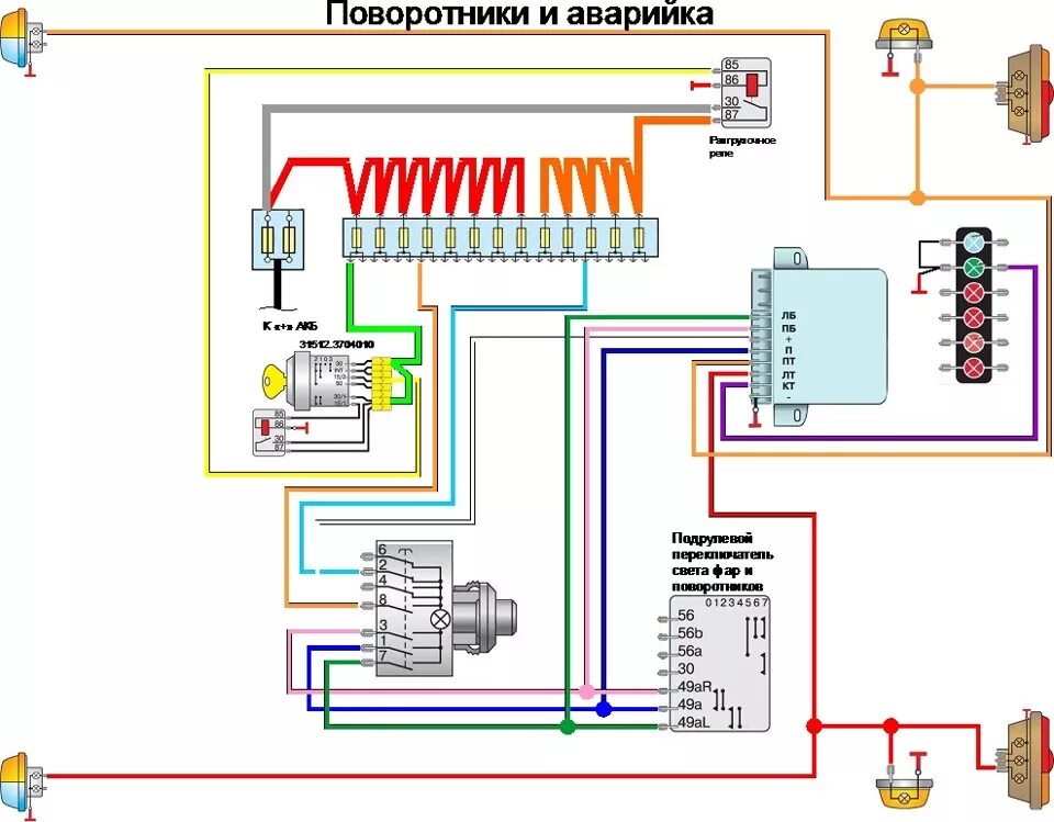 Распиновка уаз схемы электропроводки уаз 31512/31519 - УАЗ 31519, 2,8 л, 1999 года электроника 