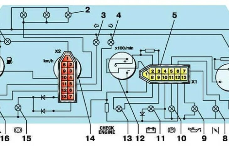 Распиновка ваз 2108 Распиновка прибора ваз 2109: найдено 90 картинок