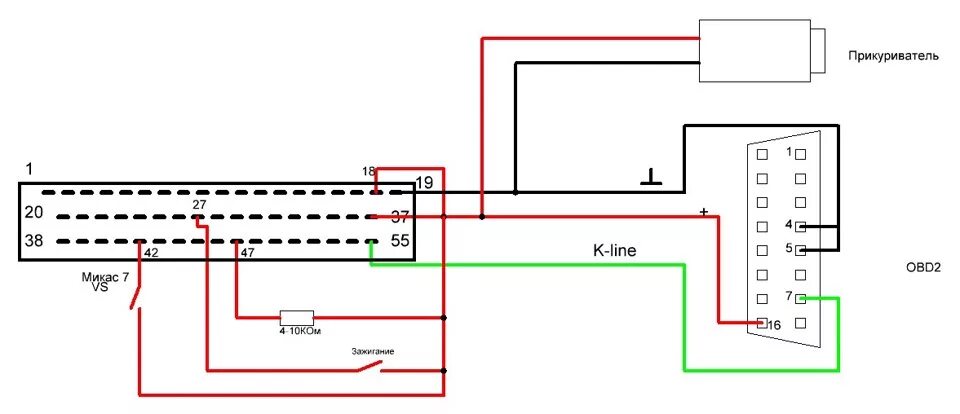 Распиновка январь 5.1 1 Кабель для прошивки ЭБУ Январь 5.1 и 7.2 - DRIVE2