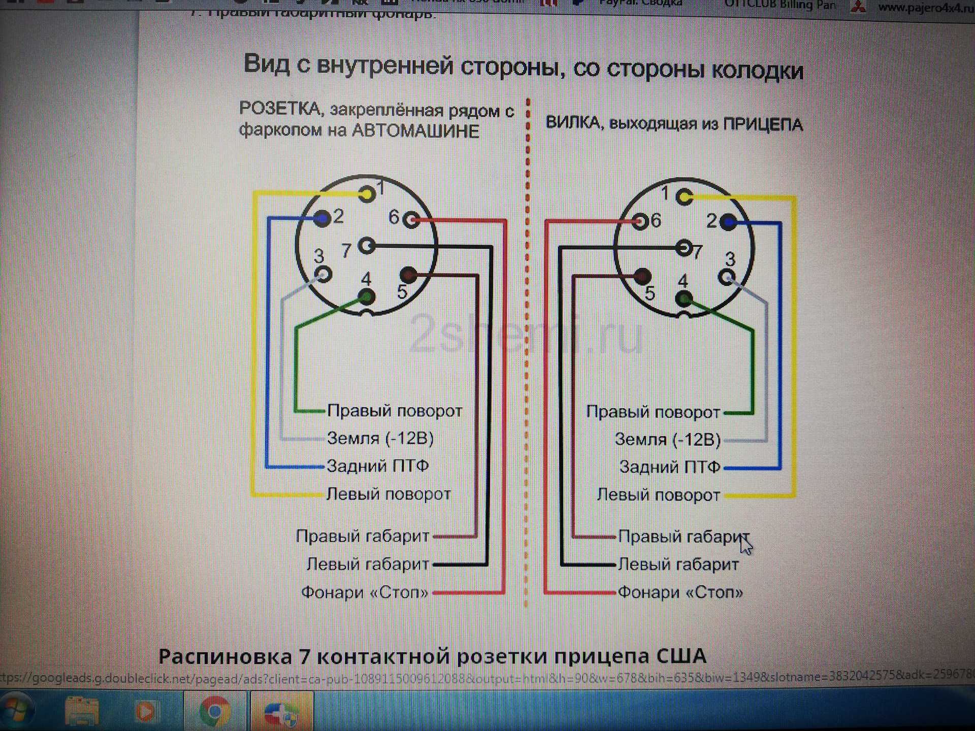 Распиновка заднего хода Распиновка задней фары