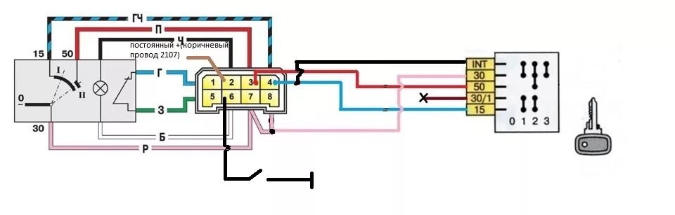 Распиновка замка зажигания 2110 Замок 2110 на 2107 - Сообщество "ВАЗ: Ремонт и Доработка" на DRIVE2