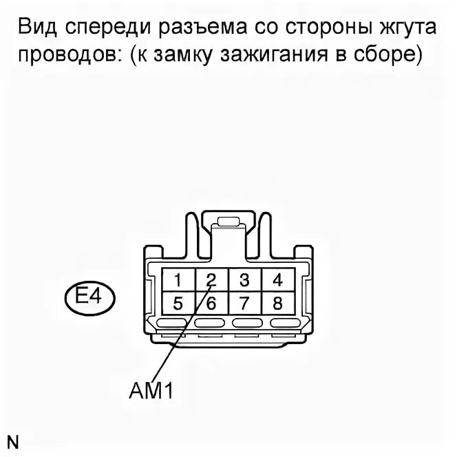 Распиновка замка зажигания тойота TechDoc