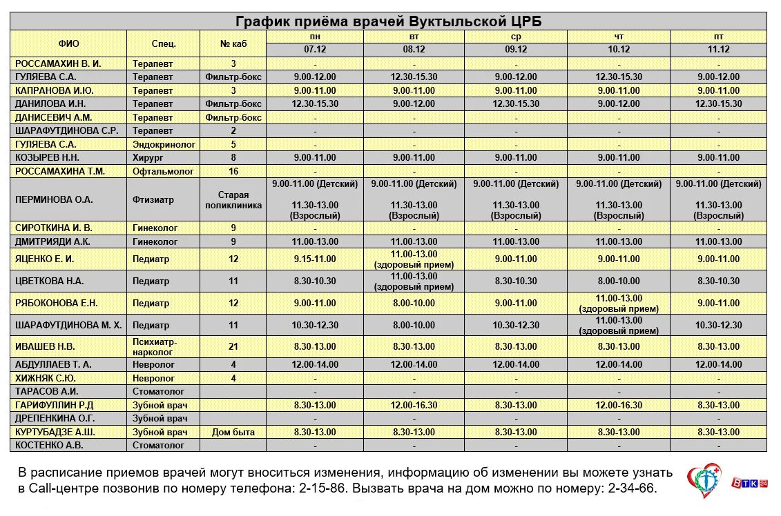 Расписание врачей поликлиники фото Расписание работы врачей медтайм великие луки