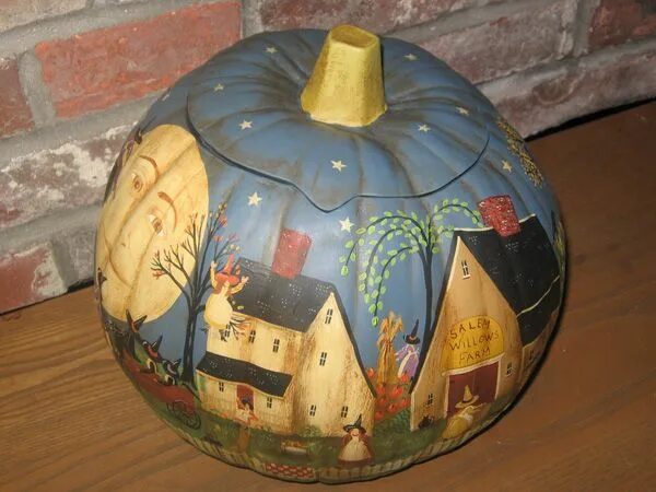 Расписные тыквы фото Pin by Judy Bracken on Tole and Decorative Painting Halloween painting, Pumpkin 