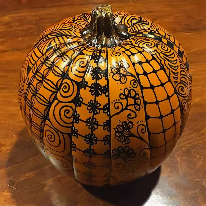 Расписные тыквы фото More Tangled Pun'kins Pumpkin, Pumpkin zentangle, Pumpkin carving