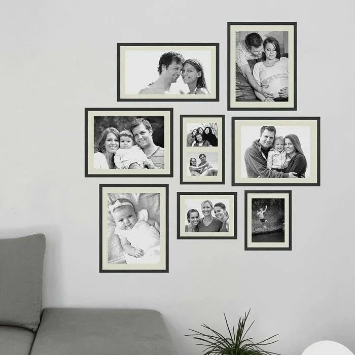 Расположение фото на стене Fotowand gestalten oder wie man mit Familienbildern dekoriert Photo frame wall, 