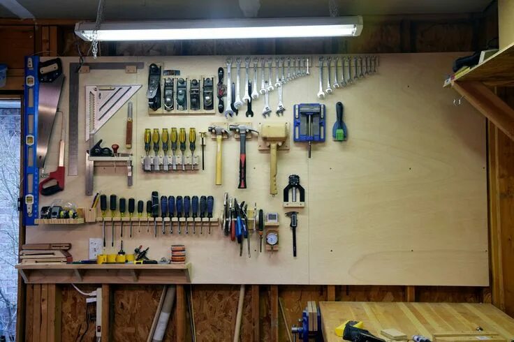 Расположение инструментов в гараже на стене фото Custom Tool Wall Tool wall storage, Work space organization, Workshop organizati